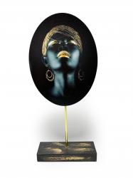 Zenci Kadın Ayaklı Oval Tablo 1 HK0014