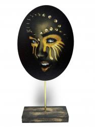 Zenci Kadın Ayaklı Oval Tablo 10 HK0023