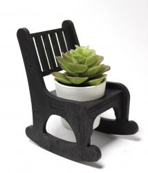 Lora Sallanan Sandalyeli Çiçeklik, Siyah HK0215-0002