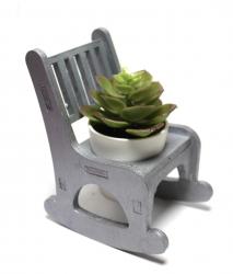 Lora Sallanan Sandalyeli Çiçeklik, Gümüş