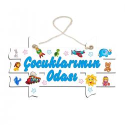 Çocuklarımın Odası Ahşap Kapı-Duvar Süsü HK0233