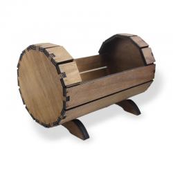 Dekoratif Ahşap Fıçı Çiçeklik, Küçük HK0930