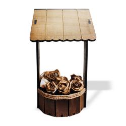 Dekoratif Ahşap Kuyu Çiçeklik HK0929