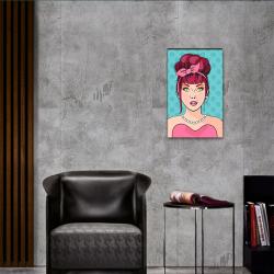 Vera Retro Kadın Baskılı Ahşap Tablo Model 5 HK1337