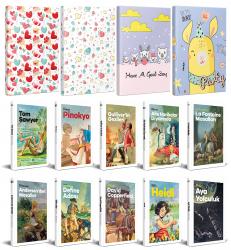 10 Dünya Çocuk Klasiği ve 4 Çizgili Defter -Set-6