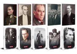 10lu Atatürk 64 Sayfa 13,5x19,5cm Defter ve 176 Sayfa Planlama Defteri Seti -2