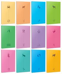 12li Burç-Astroloji Temalı 13,5x19,5cm 64 Sayfa Çizgisiz Defter Seti -1