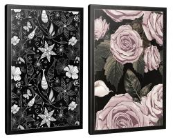 2'li Çizgili Okul Defteri Seti -Kelebeğin Dünyası-Kara Gül