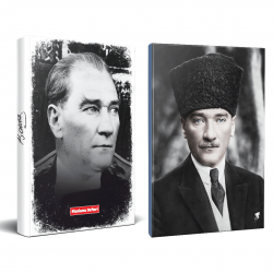 2li Atatürk 64 Sayfa 13,5x19,5cm Defter ve 176 Sayfa Planlama Defteri Seti -1