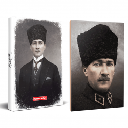 2li Atatürk 64 Sayfa 13,5x19,5cm Defter ve 176 Sayfa Planlama Defteri Seti -10