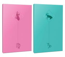 2li Burç-Astroloji Temalı 13,5x19,5cm 64 Sayfa Çizgisiz Defter Seti -6