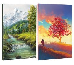 2li Manzara Temalı 13,5x19,5cm 64 Sayfa Çizgili Okul Defteri Seti -8