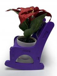 Lora Sallanan Sandalyeli Çiçeklik, Mor HK0215-9044