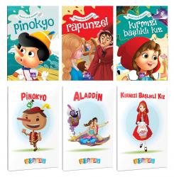 3 Renkli Dünya Masalı ve 3 Masal Karakteri Temalı 64 Sayfa 13,5x19,5 Okul Defteri Seti 5