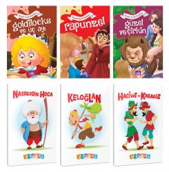 3 Renkli Dünya Masalı ve 3 Masal Karakteri Temalı 64 Sayfa 13,5x19,5 Okul Defteri Seti 8