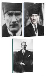 Okula Hazırlık 3lü Atatürk- Çizgili Okul Defteri Seti 64 Sayfa 13,5x19,5cm -3 