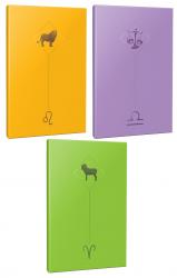 3lü Burç-Astroloji Temalı 13,5x19,5cm 64 Sayfa Çizgisiz Defter Seti -15