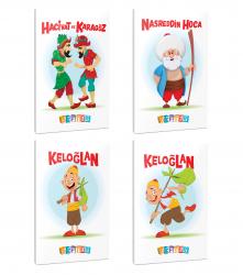 4'lü 64 Sayfa 13,5x19,5 Okul Defteri Seti 14