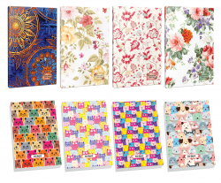 4lü Çiçek Desenli 64 Sayfa Planlama Defteri ve 4 Bloknot-9