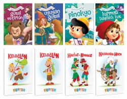 4 Renkli Dünya Masalı ve 4 Masal Karakteri Temalı 64 Sayfa 13,5x19,5 Okul Defteri Seti 6