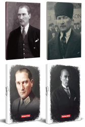 4lü Atatürk 64 Sayfa 13,5x19,5cm Defter ve 176 Sayfa Planlama Defteri Seti -12