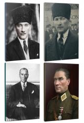 Okula Hazırlık 4lü Atatürk- Çizgili Okul Defteri Seti 64 Sayfa 13,5x19,5cm -1 