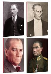 Okula Hazırlık 4lü Atatürk- Çizgili Okul Defteri Seti 64 Sayfa 13,5x19,5cm -5 