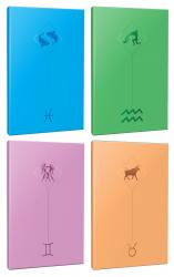 4lü Burç-Astroloji Temalı 13,5x19,5cm 64 Sayfa Çizgisiz Defter Seti -4