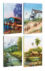 4lü Manzara Temalı 13,5x19,5cm 64 Sayfa Çizgili Okul Defteri Seti -10