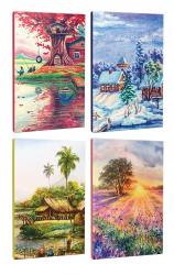 4lü Manzara Temalı 13,5x19,5cm 64 Sayfa Çizgili Okul Defteri Seti -5