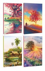 4lü Manzara Temalı 13,5x19,5cm 64 Sayfa Çizgili Okul Defteri Seti -6