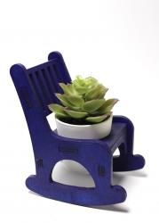 Lora Beton Saksılı Sallanan Sandalyeli Çiçeklik, Mor HK1605-9044