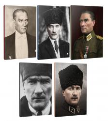 Okula Hazırlık 5li Atatürk- Çizgili Okul Defteri Seti 64 Sayfa 13,5x19,5cm -2 