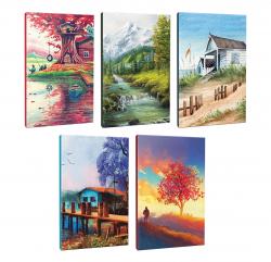 5li Manzara Temalı 13,5x19,5cm 64 Sayfa Çizgili Okul Defteri Seti -7