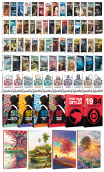 70 Dünya Klasiği ve Manzara Temalı 64 Sayfa Çizgili Defter Seti -1