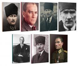 Okula Hazırlık 7li Atatürk- Çizgili Okul Defteri Seti 64 Sayfa 13,5x19,5cm -1 