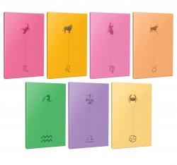 7li Burç-Astroloji Temalı 13,5x19,5cm 64 Sayfa Çizgisiz Defter Seti -10