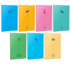 7li Burç-Astroloji Temalı 13,5x19,5cm 64 Sayfa Çizgisiz Defter Seti -5