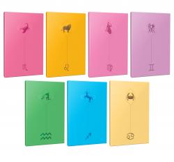 7li Burç-Astroloji Temalı 13,5x19,5cm 64 Sayfa Çizgisiz Defter Seti -8