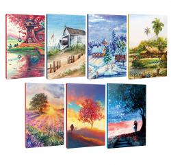 7li Manzara Temalı 13,5x19,5cm 64 Sayfa Çizgili Okul Defteri Seti -4