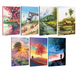 7li Manzara Temalı 13,5x19,5cm 64 Sayfa Çizgili Okul Defteri Seti -5