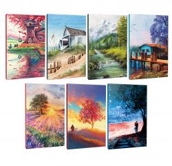 7li Manzara Temalı 13,5x19,5cm 64 Sayfa Çizgili Okul Defteri Seti -6