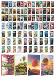 86 Dünya Klasiği ve Manzara Temalı 64 Sayfa Çizgili Defter Seti -1