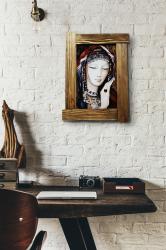 3D Yüzük ve Kadın Ahşap Tablo HK0009