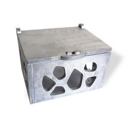 Ahşap, Kapaklı Kutu, Leopar Desenli, Gümüş HK0416-102