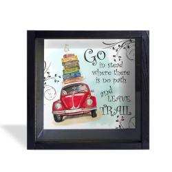 Camlı Ahşap Kumbara Tatil Siyah HK0661-0002