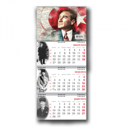 2024 Atatürk Anafarta Duvar Takvimi