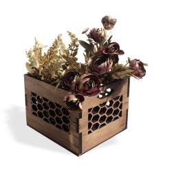 Arı Peteği Desenli Ahşap, Küçük Kasa HK0917