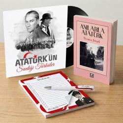 Atatürk'ün Sevdiği Türküler Plak - Anılarla Atatürk - Bloknot ve Kalem
