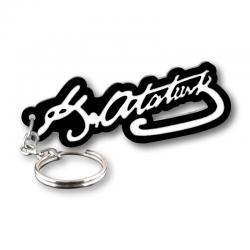 Atatürk İmzalı Ahşap Anahtarlık HK2506